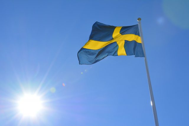 sverige, svenska flaggan, himmel